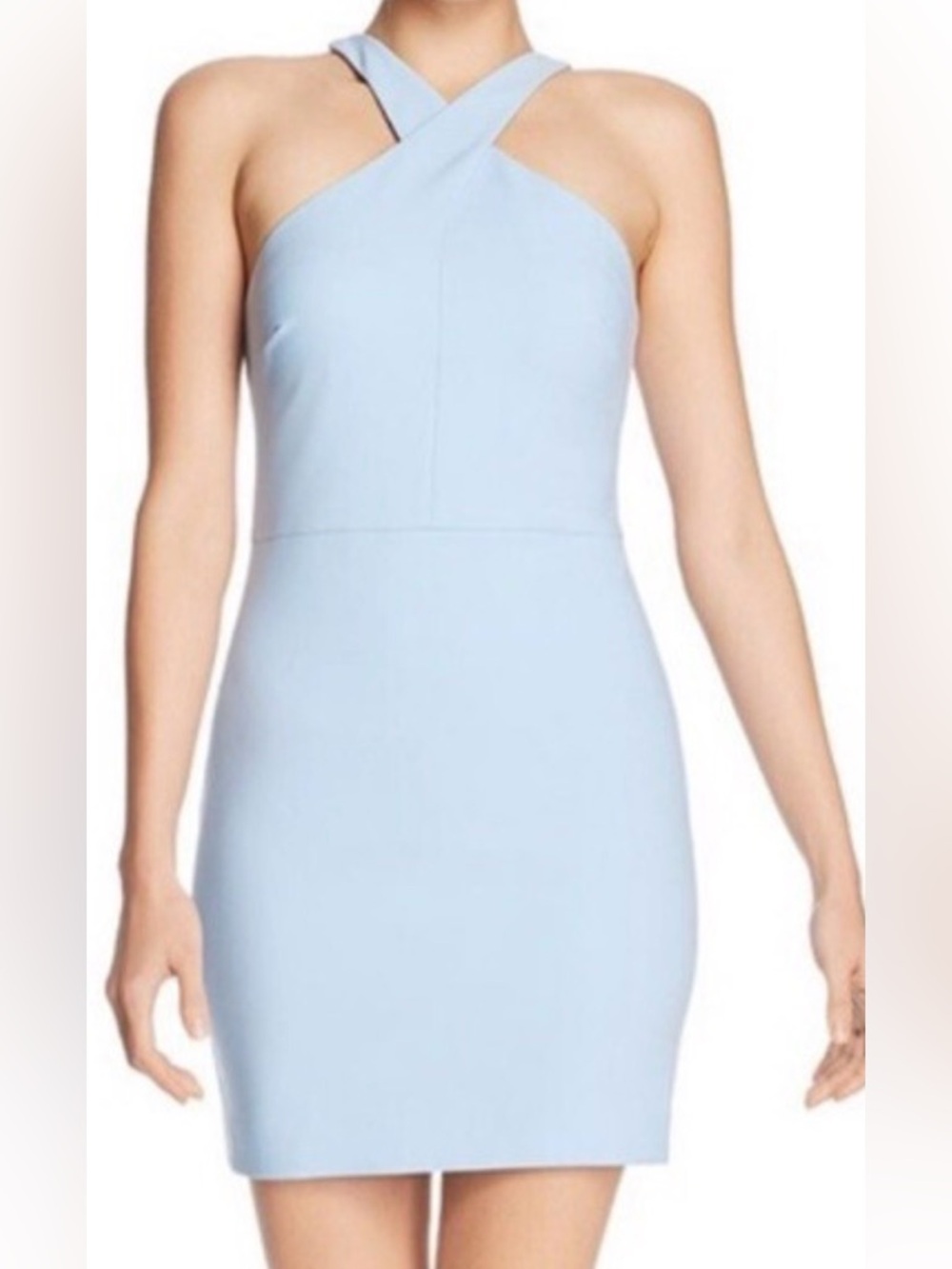 LIKELY Light Blue Halter Dress